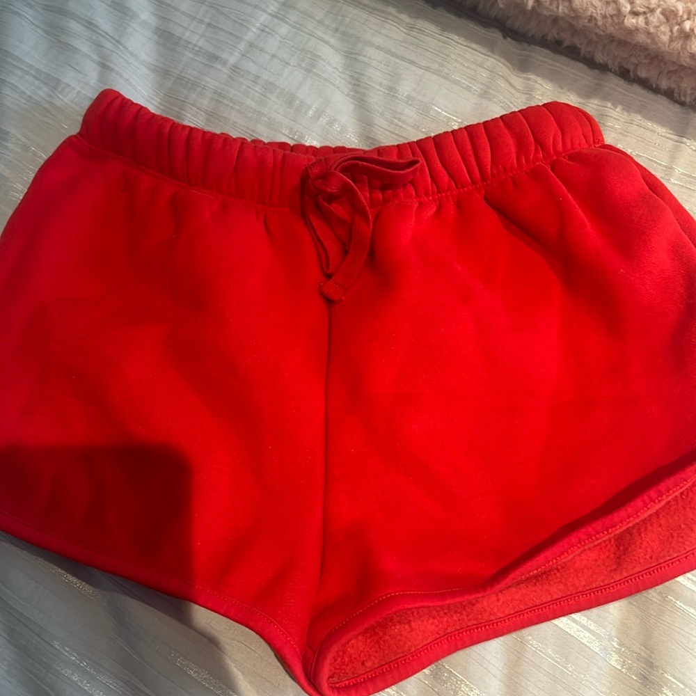Red lounge shorts